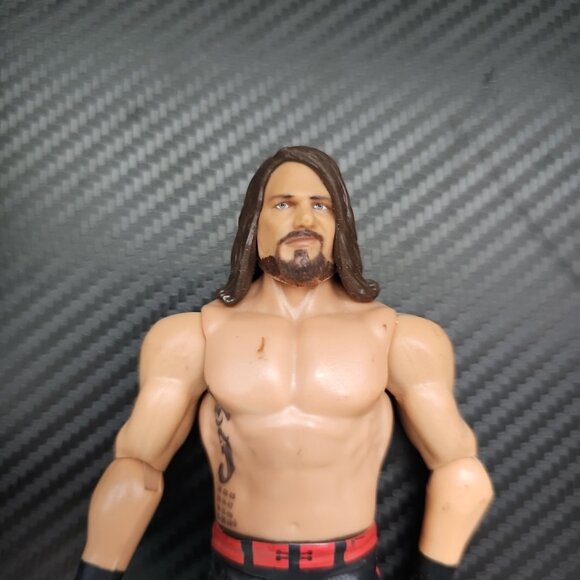 WWE AJ Styles 2017 Mattel Wrestling Action Figure W/ Black Gloves 7" Tall - Picture 2 of 9